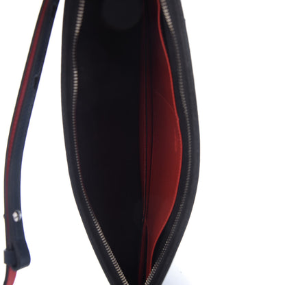 Christian Louboutin Calfskin Ecusson Clutch Bag Navy 5 of 8