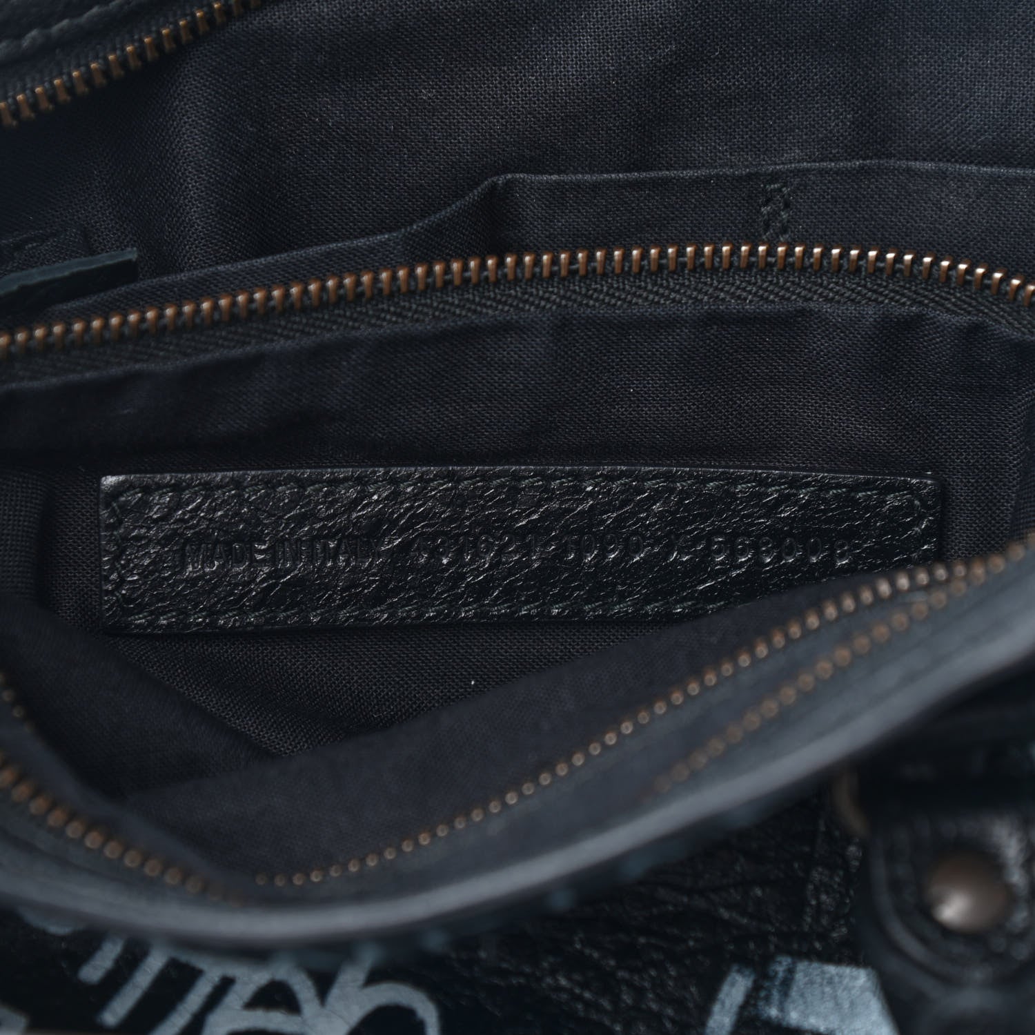 Balenciaga Agneau Classic Hardware Graffiti All Over S City Black 7 of 10