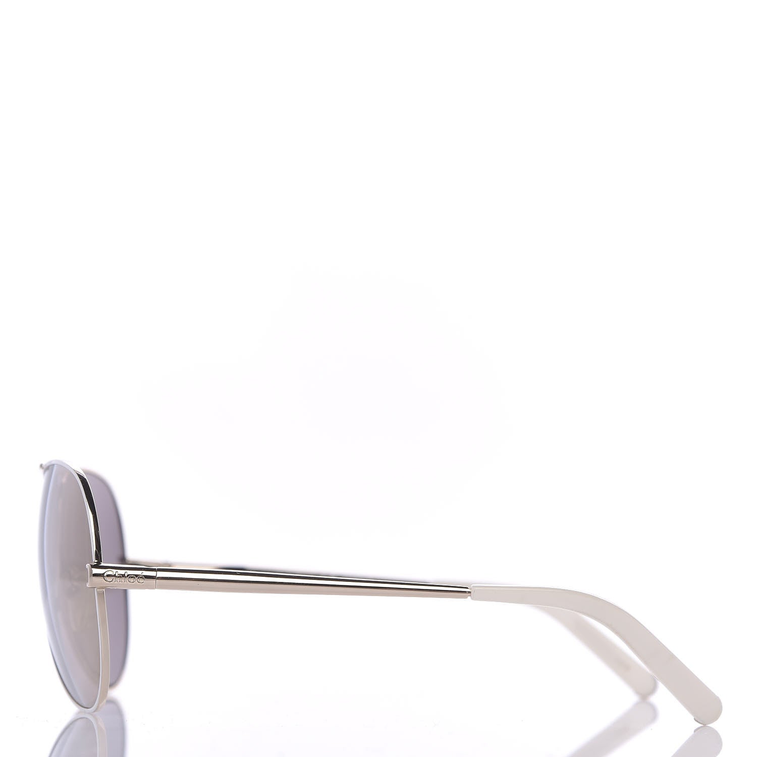 Chloe Metal Aviator Sunglasses CE107S White Gold 3 of 6