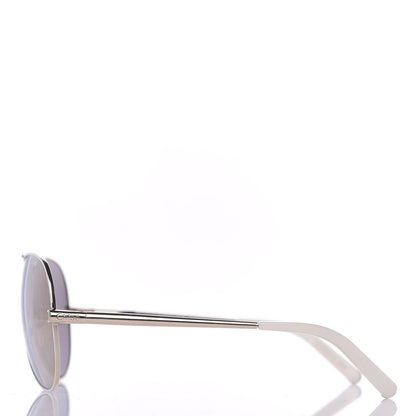 Chloe Metal Aviator Sunglasses CE107S White Gold 3 of 6