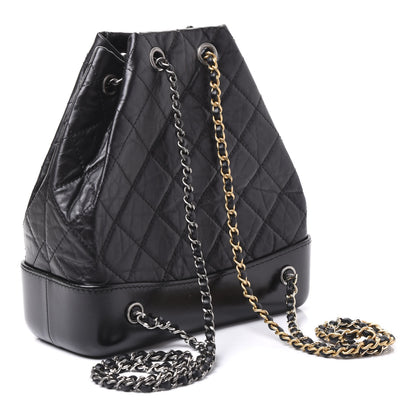 Chanel Aged Calfskin Quilted Small Gabrielle Backpack Black 2 of 10