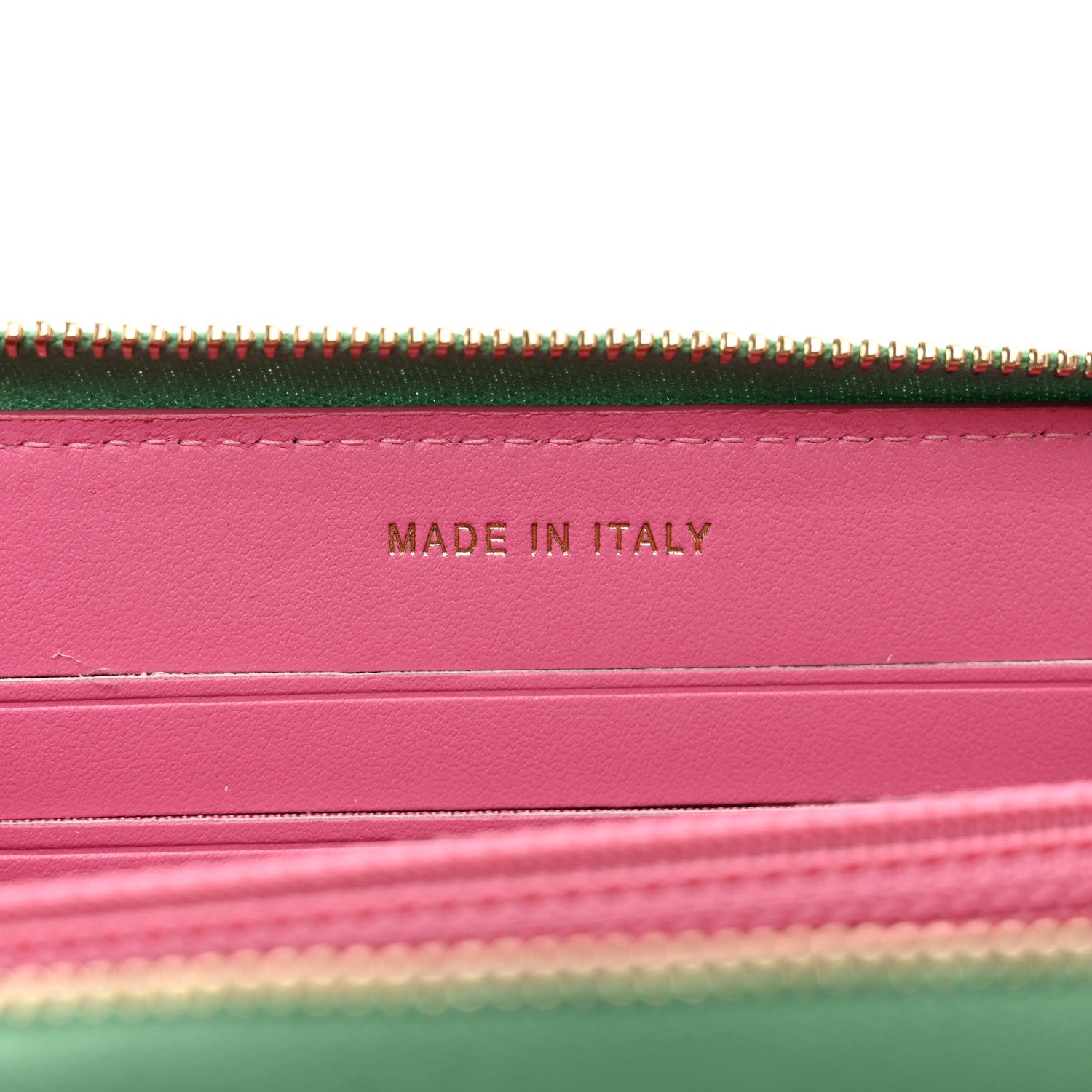 Chanel Caviar Quilted Medium Filigree Zip Around Wallet Pink Blue Green 6 of 8