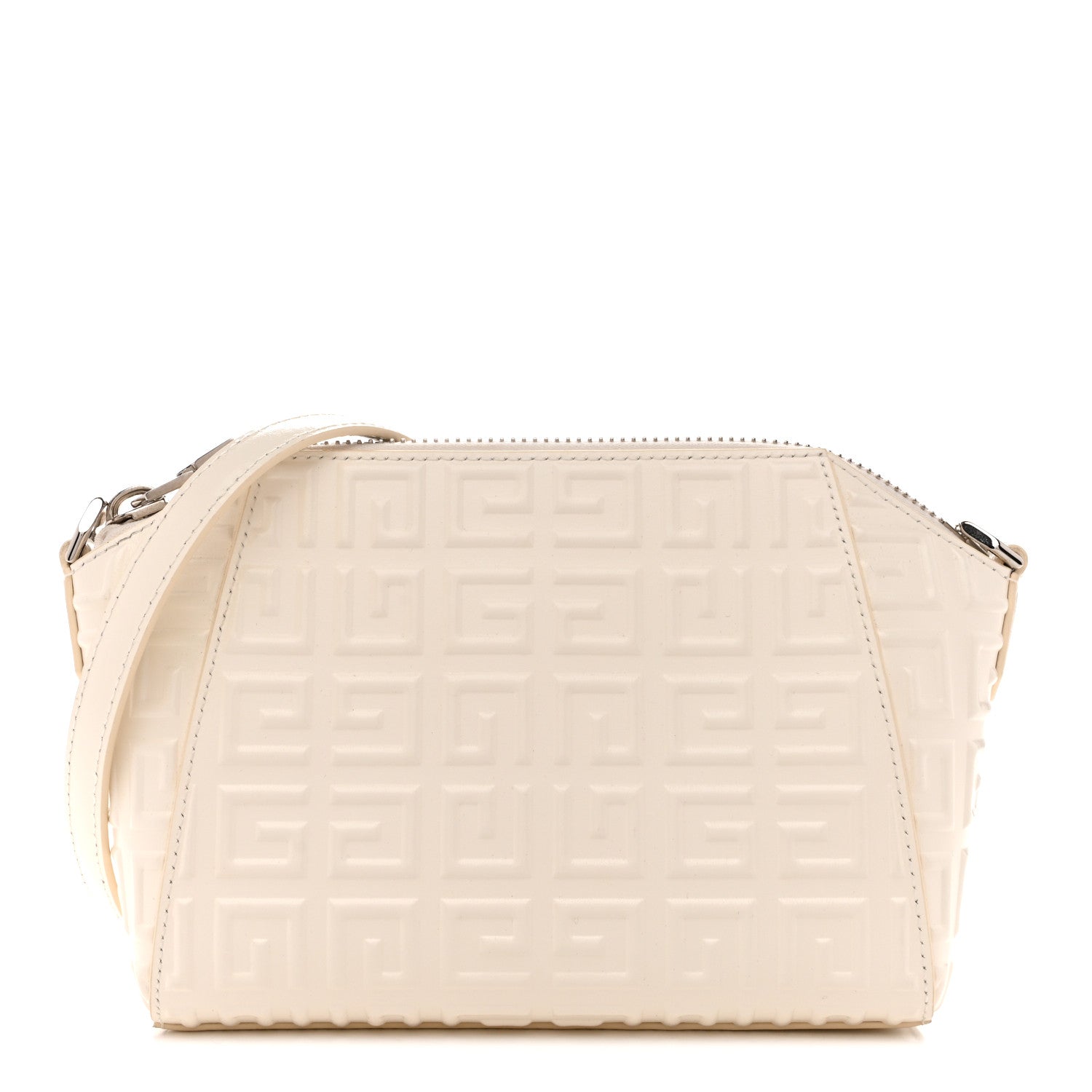 Givenchy Calfskin Logo Embossed XS Antigona 4G Ivory 1 of 14