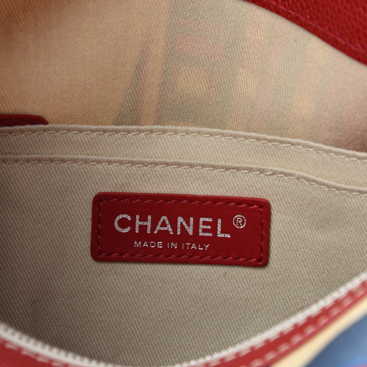 Chanel Coated Canvas Le Train Boston Bag Red 8 of 10
