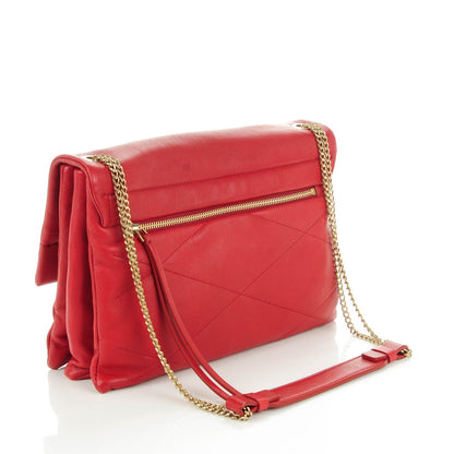 Lanvin Lambskin Quilted Medium Sugar Flap Shoulder Bag Red 3 of 8