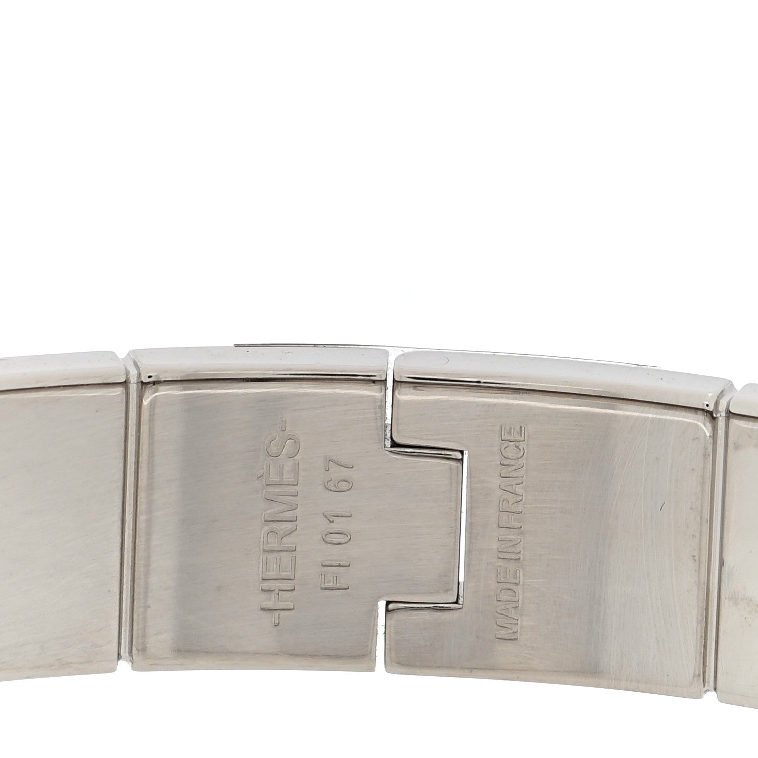 Hermes Enamel Charniere Uni Narrow Hinged Bracelet S Rouge Vif 4 of 4