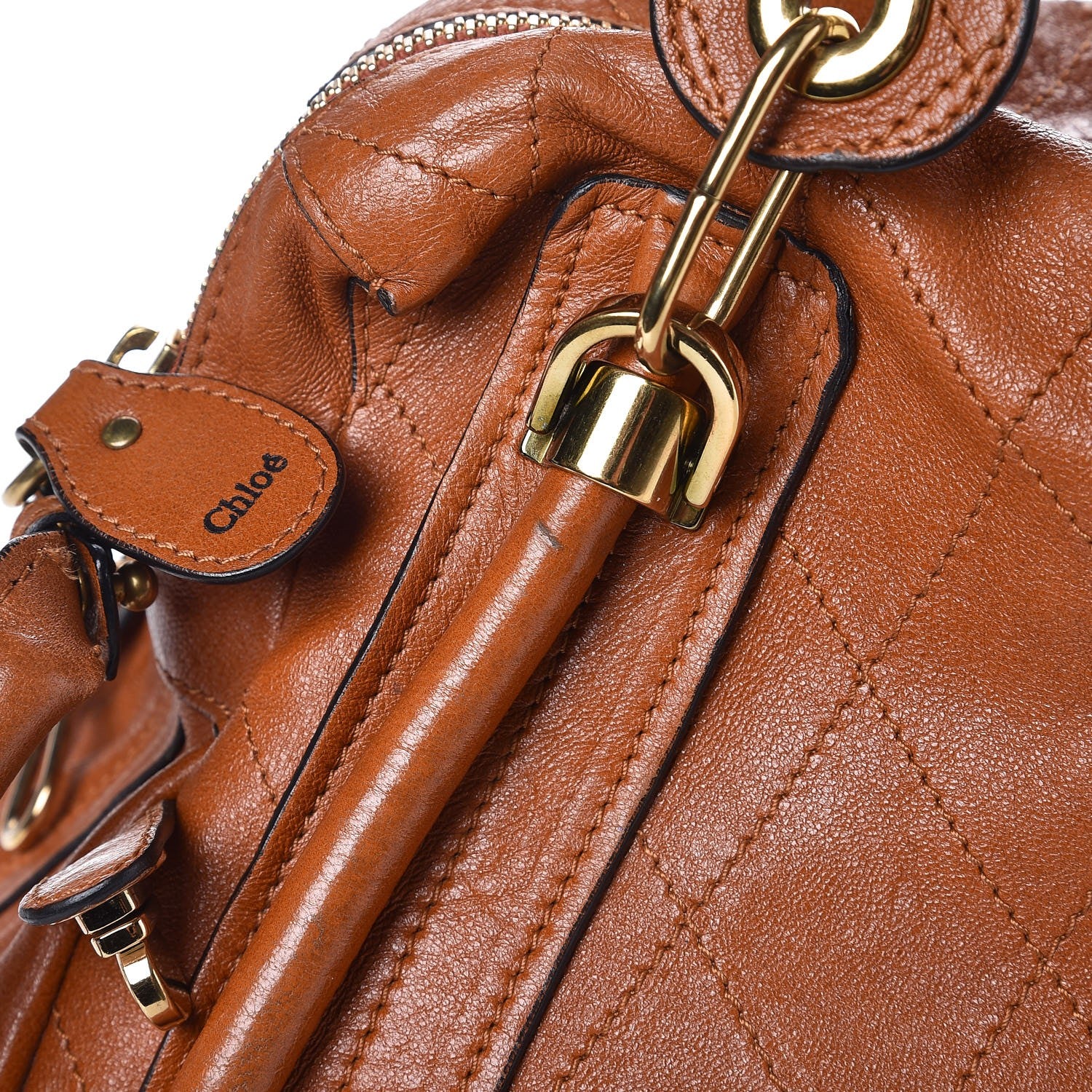 Chloe Sheepskin Stitched Small Paraty Caramel 10 of 22
