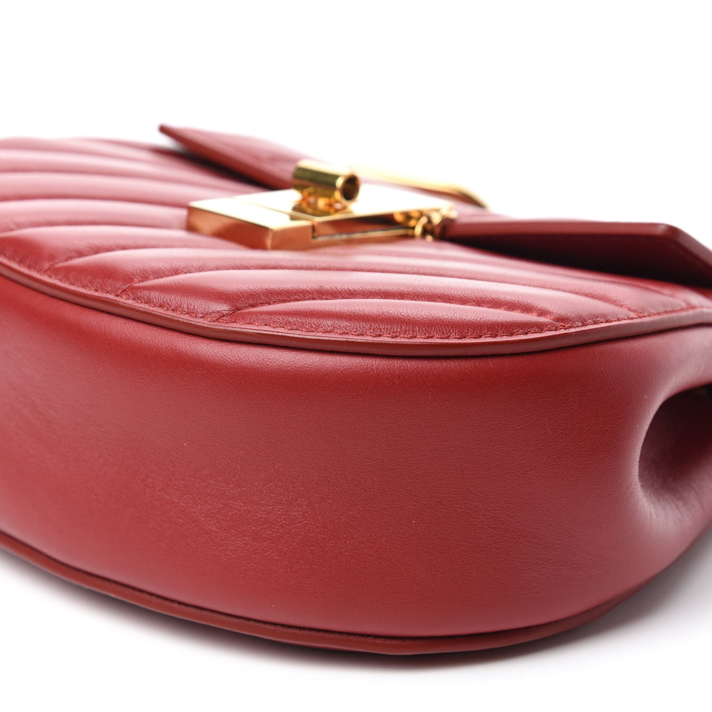 Calfskin Quilted Mini Drew Bijou Shoulder Bag Dahlia Red