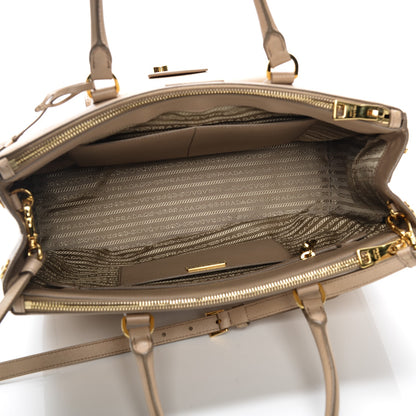 Prada Saffiano Lux Galleria Front Pocket Tote Sabbia 5 of 12