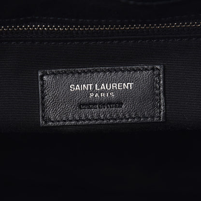 Saint Laurent Calfskin Y Quilted Monogram Large Loulou Shopper Black 6 of 10