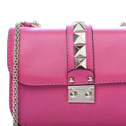 Valentino Garavani Vitello Small Glam Lock Rockstud Flap Pop Fuxia 10 of 10