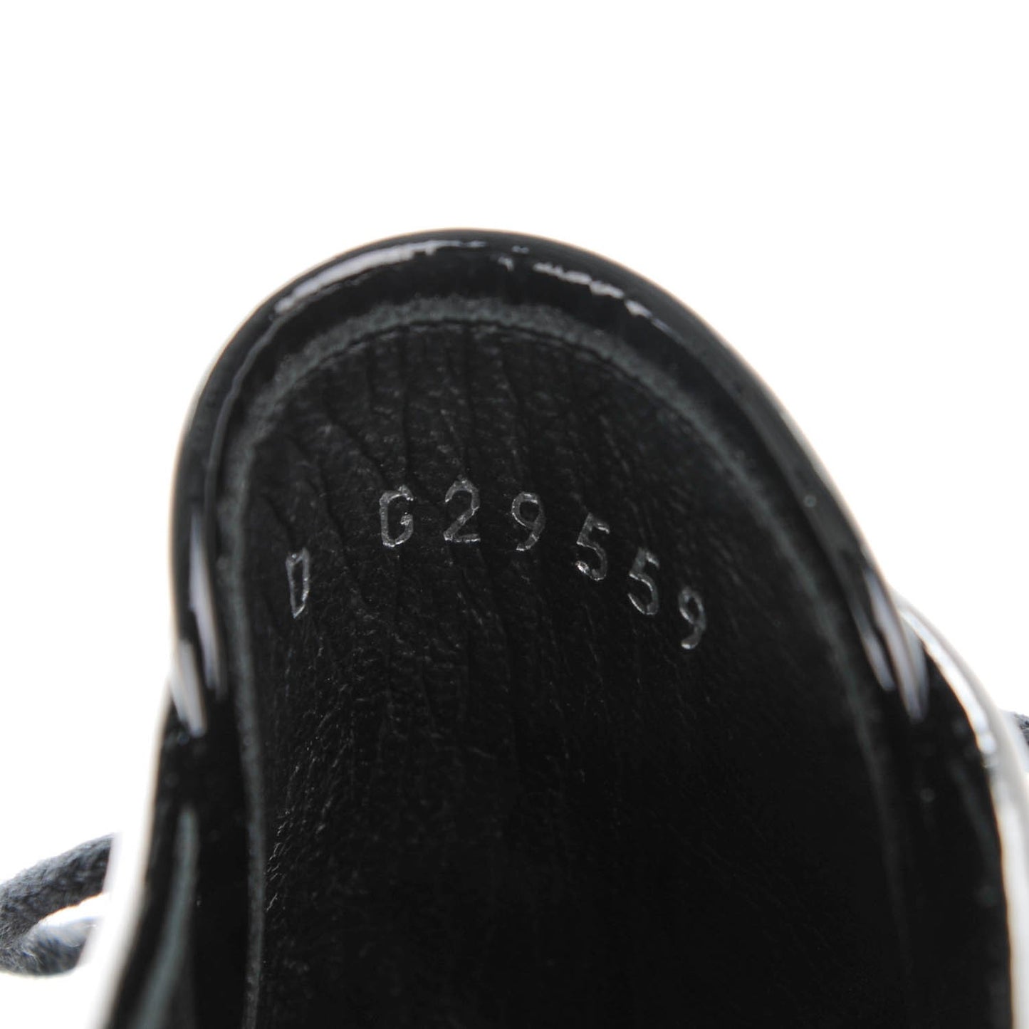 Calfskin Patent CC Lace Up Oxfords 38 Black