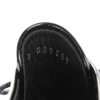 Chanel Calfskin Patent CC Lace Up Oxfords 38 Black 8 of 9