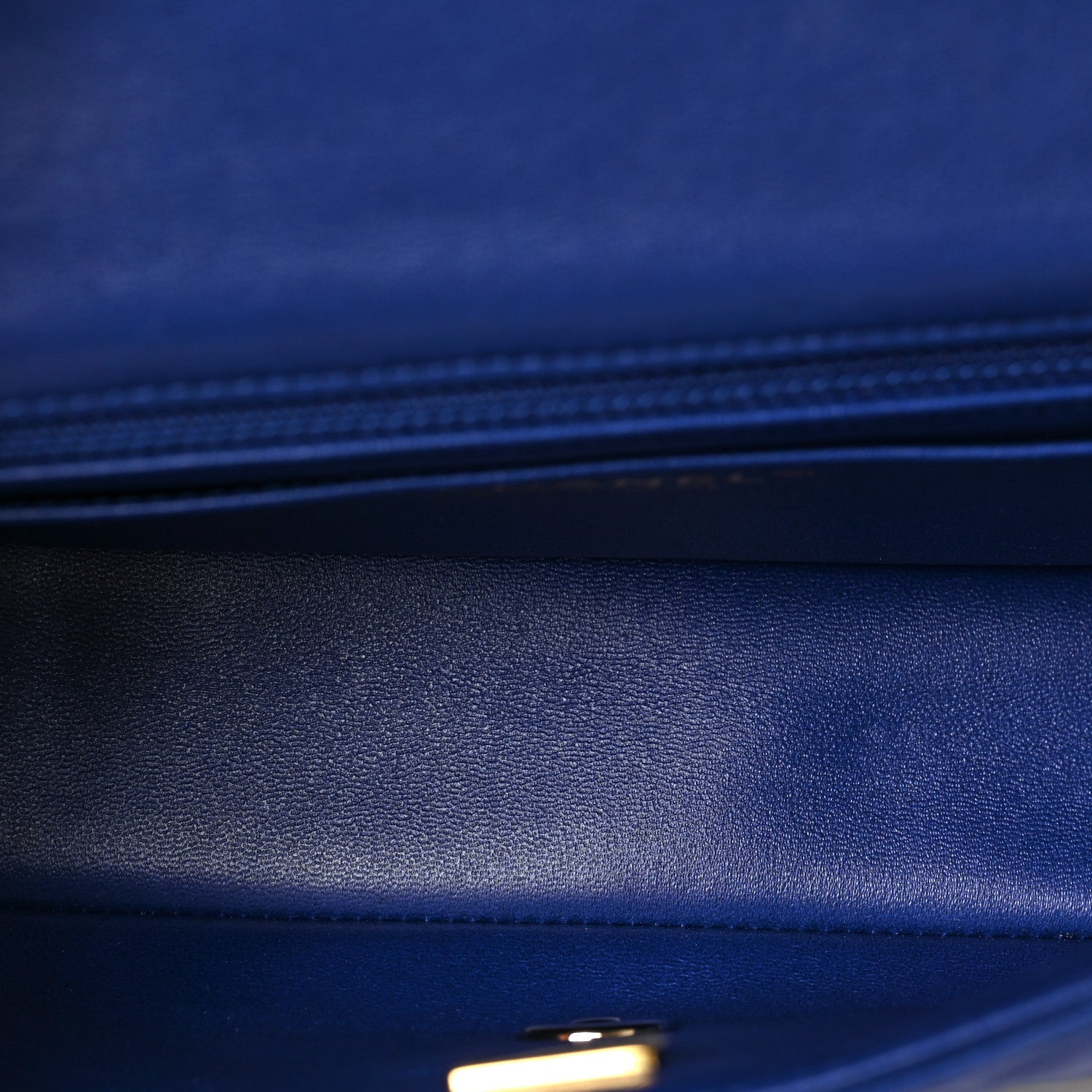 Chanel Satin Quilted Mini Rectangular Flap Blue 5 of 9