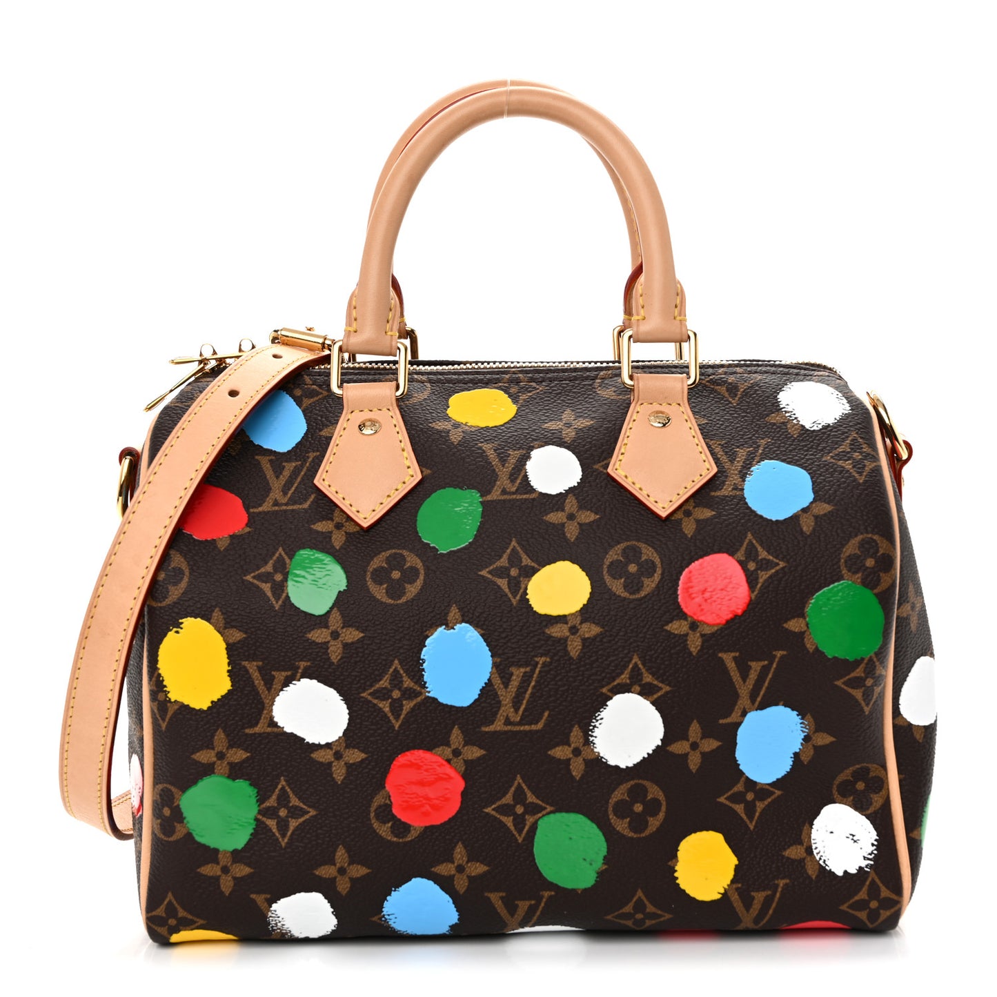 LV X YK Monogram Speedy Bandouliere 25 Multicolor