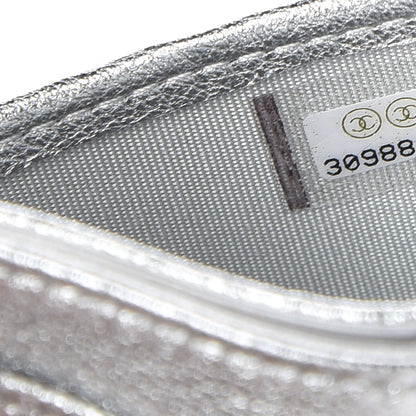 Chanel Metallic Lambskin Quilted Card Holder Silver 8 of 9