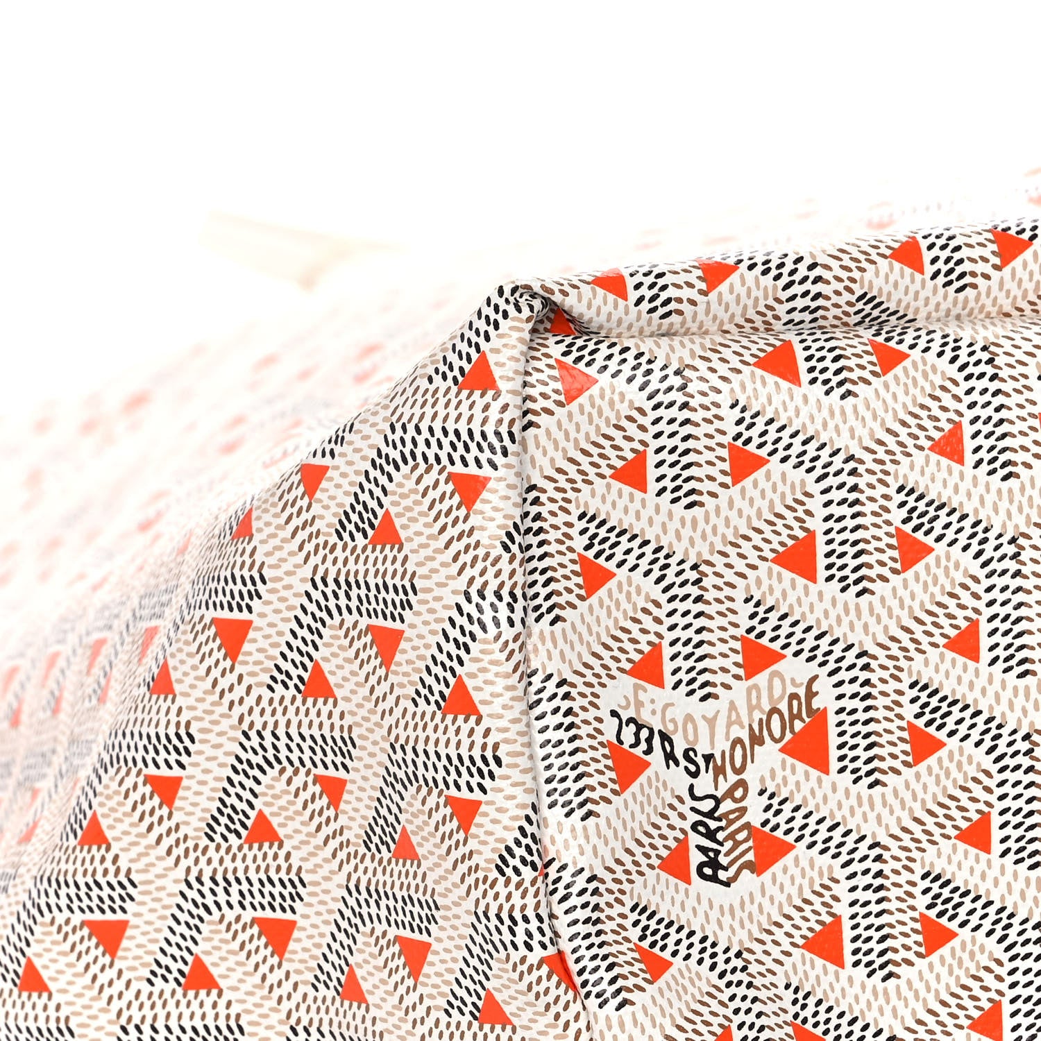 Goyard Goyardine Saint Louis Claire Voie GM White Orange 10 of 14