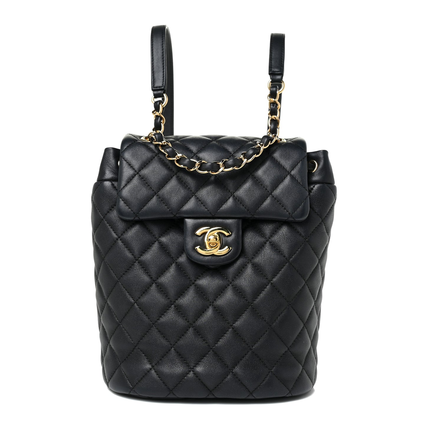Calfskin Quilted Mini Urban Spirit Backpack Black