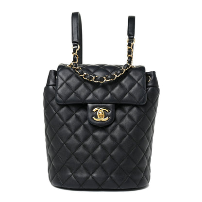 Chanel Calfskin Quilted Mini Urban Spirit Backpack Black 1 of 14