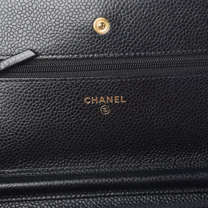 Chanel Caviar Quilted Wallet On Chain WOC Black 6 of 15