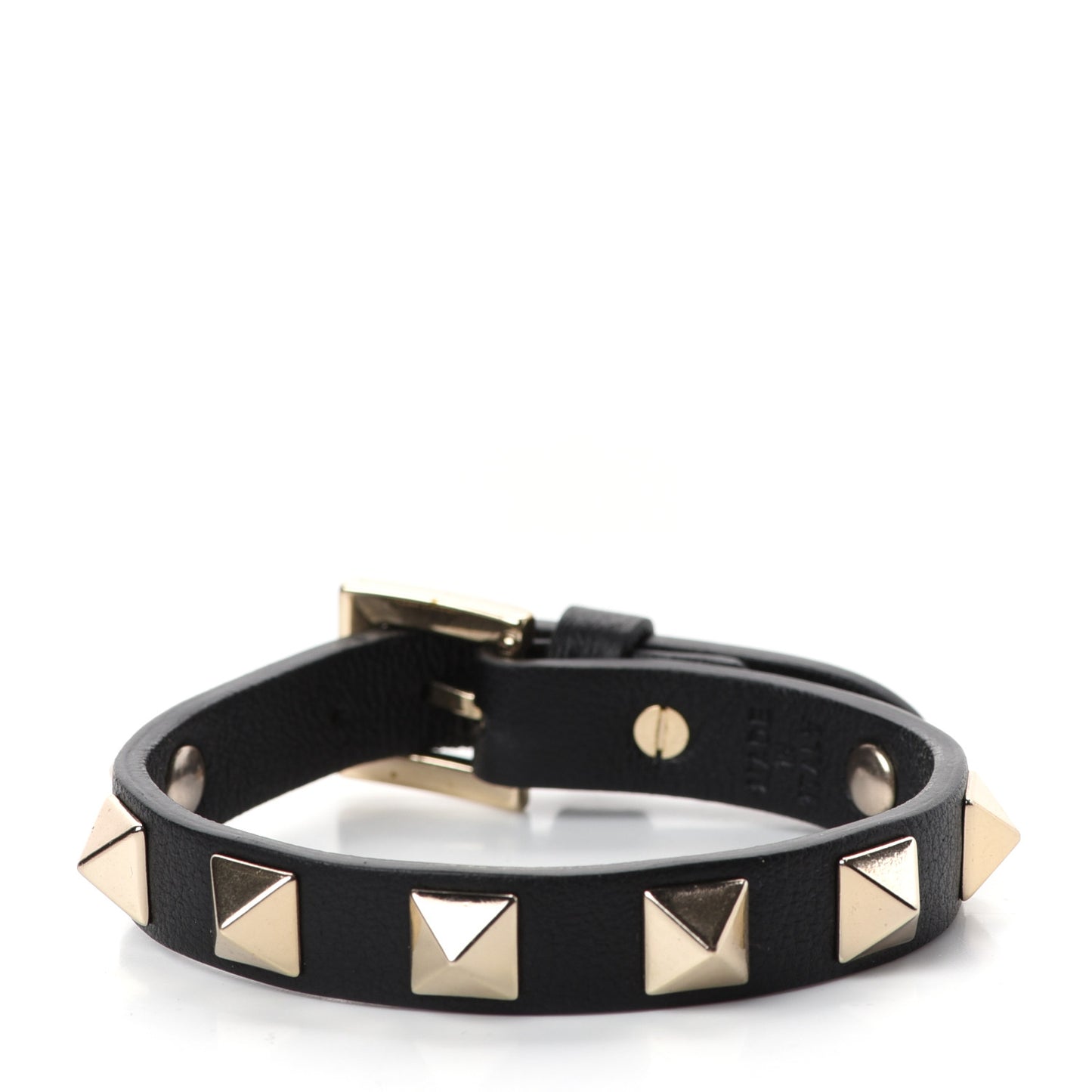 Vitello Rockstud Bracelet Black