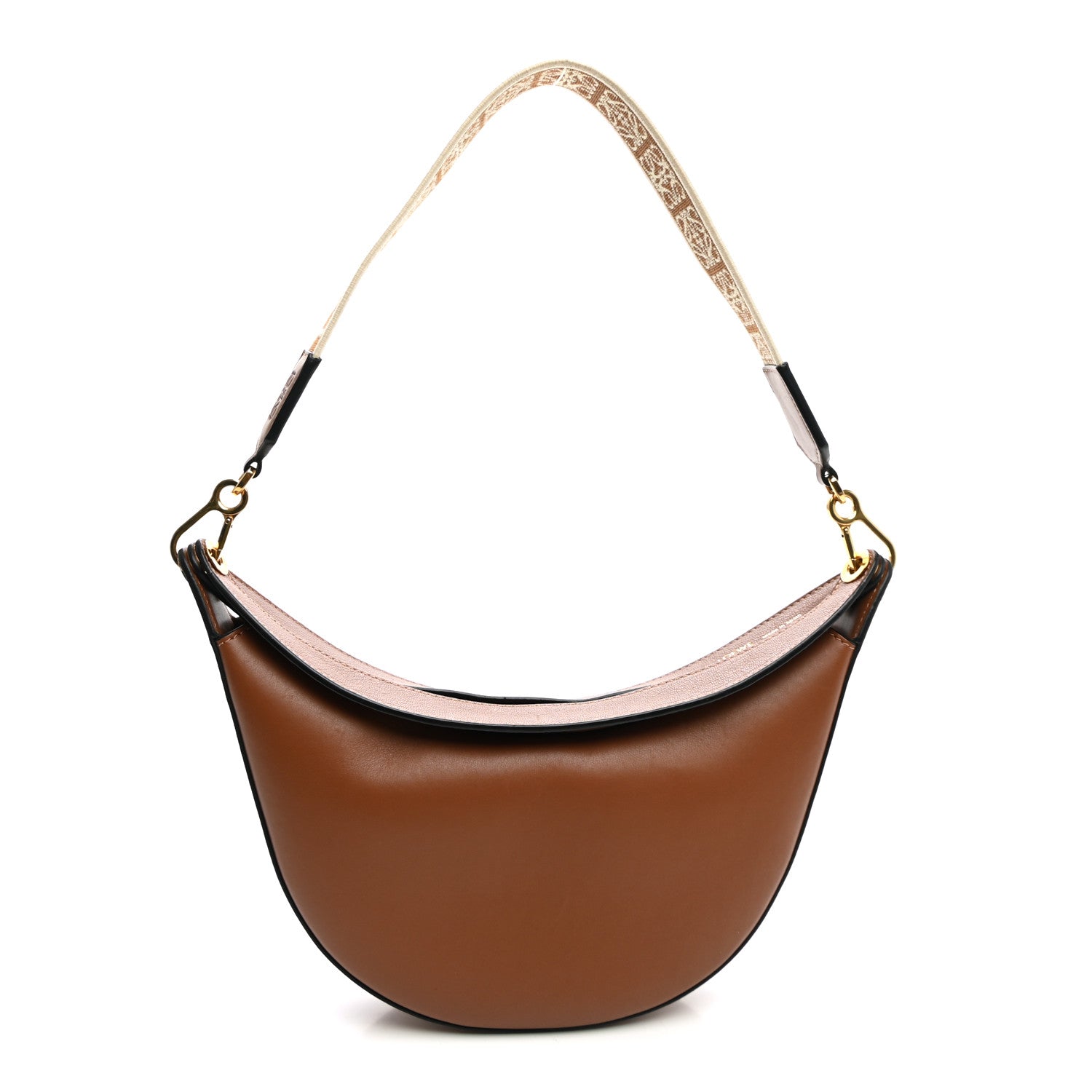 Loewe Satin Calfskin Jacquard Luna Bag Pecan 1 of 8