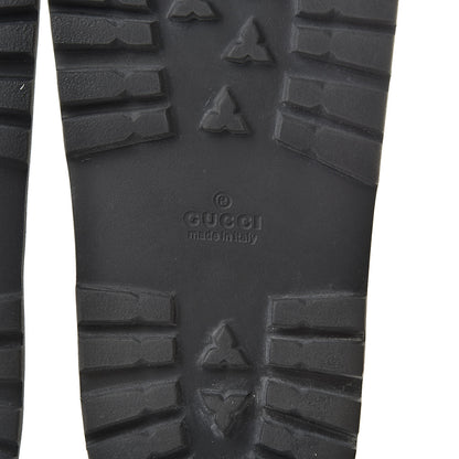 Gucci Rubber Web Mens Lug Sole Slide Sandals 9 Black Green Red 6 of 7