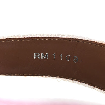 Givenchy Grosgrain Cross Logo Ankle Strap Sandals 38.5 Pink White 6 of 8