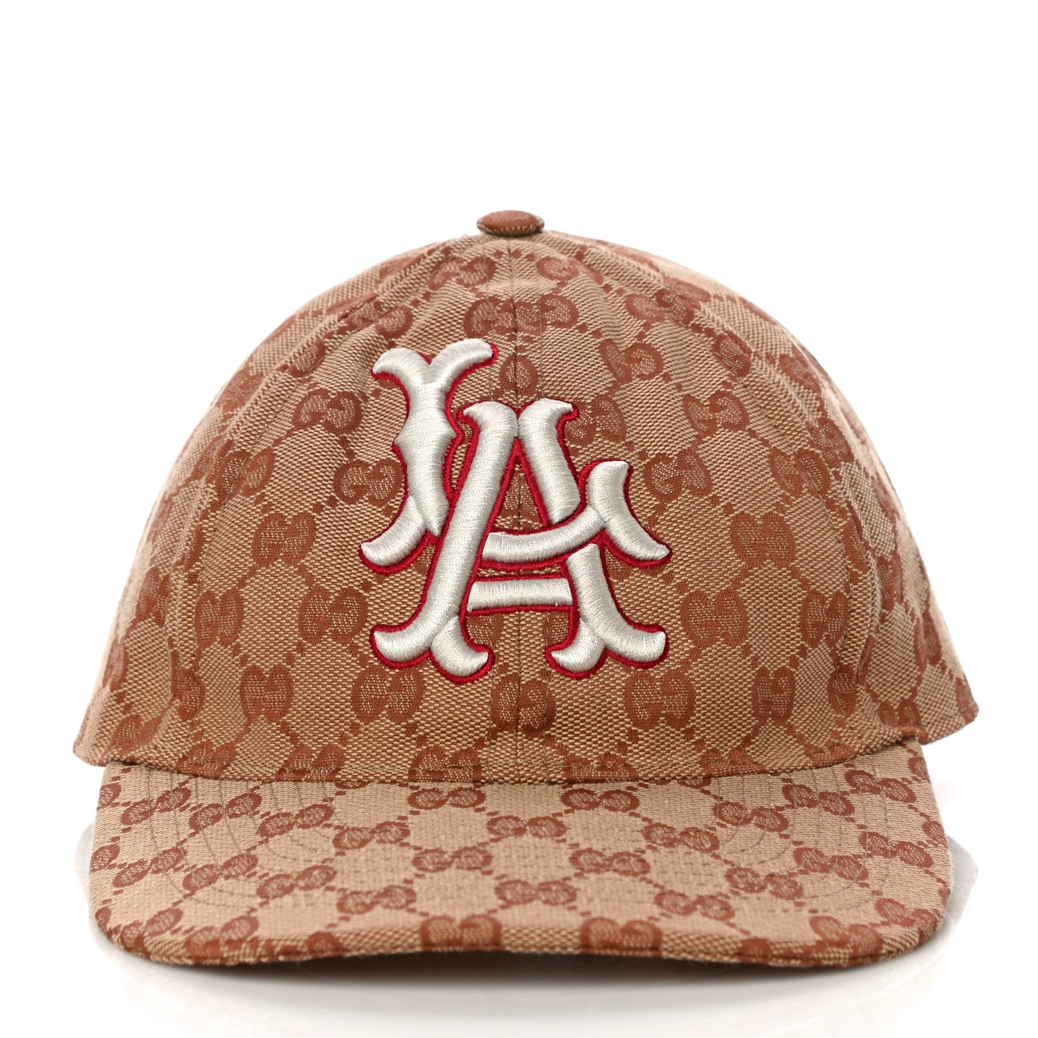 Gucci X MLB Monogram LA Dodgers Baseball Hat 57-61 Beige Ruggine 2 of 8