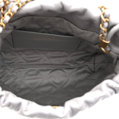 Chanel Shiny Calfskin Quilted Mini Chanel 22 Grey 5 of 11