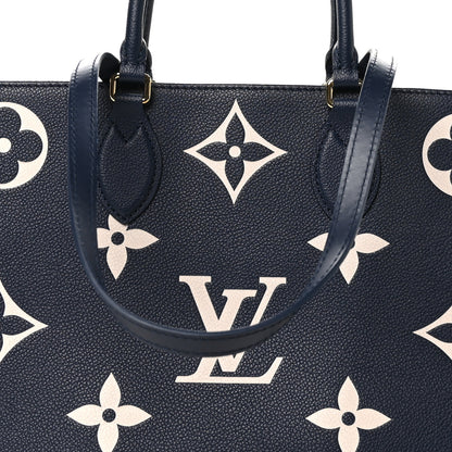 Louis Vuitton Empreinte Monogram Giant Onthego GM Navy Creme 7 of 9