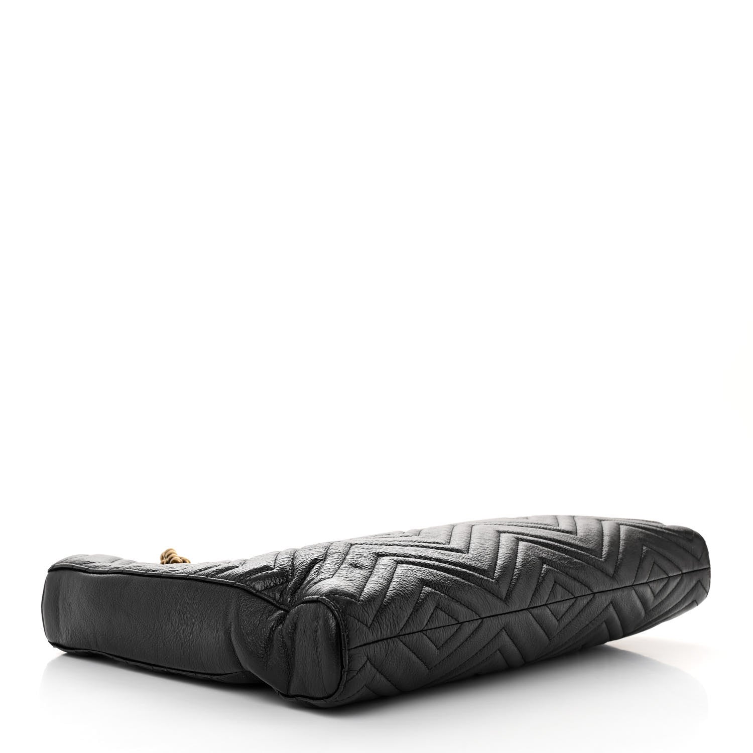 Gucci Vintage Calfskin Matelasse Medium GG Marmont Slim Tote Black 4 of 10