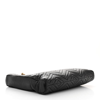 Gucci Vintage Calfskin Matelasse Medium GG Marmont Slim Tote Black 4 of 10