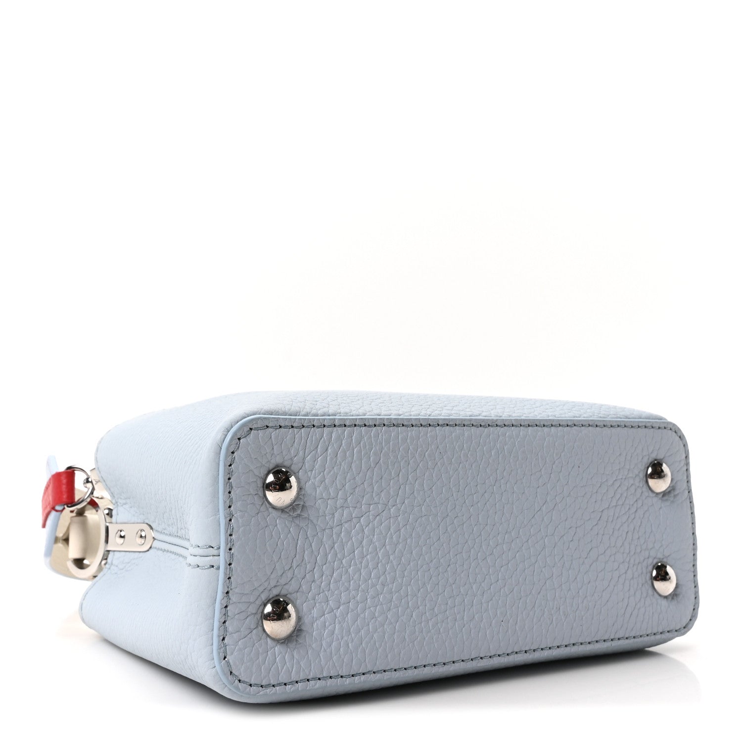 Louis Vuitton Taurillon Capucines Mini Light Blue White Red 4 of 9