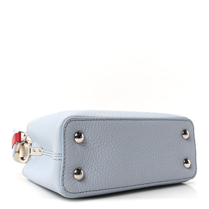 Louis Vuitton Taurillon Capucines Mini Light Blue White Red 4 of 9