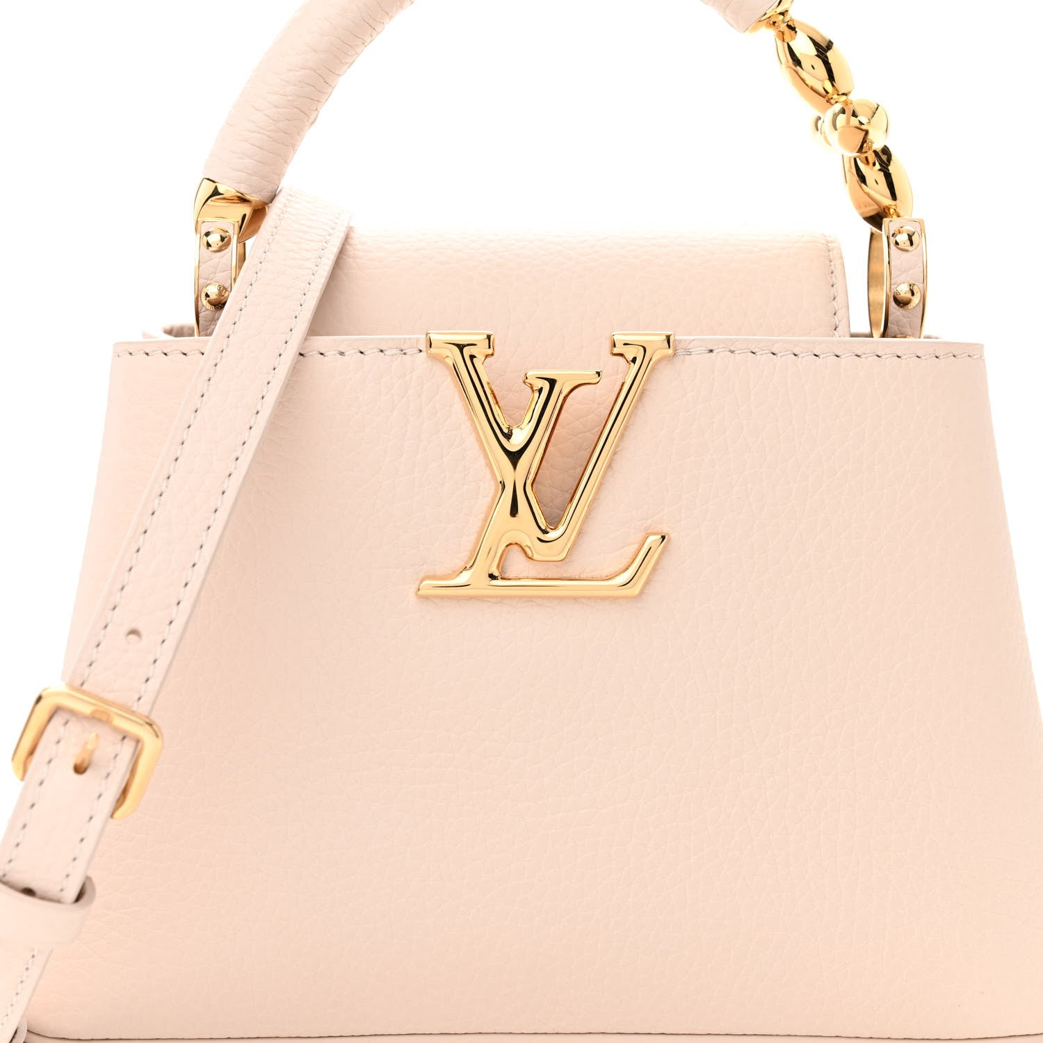 Louis Vuitton Taurillon Embellished Flower Handle Capucines Mini Quartz 7 of 9