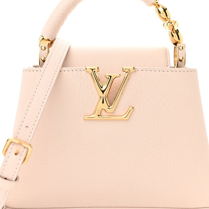 Louis Vuitton Taurillon Embellished Flower Handle Capucines Mini Quartz 7 of 9