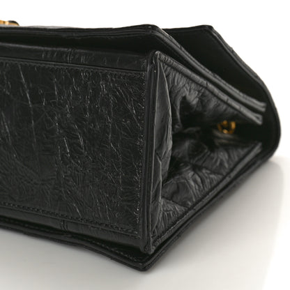 Balenciaga Crushed Calfskin Quilted Medium Crush Chain Bag Black 10 of 10