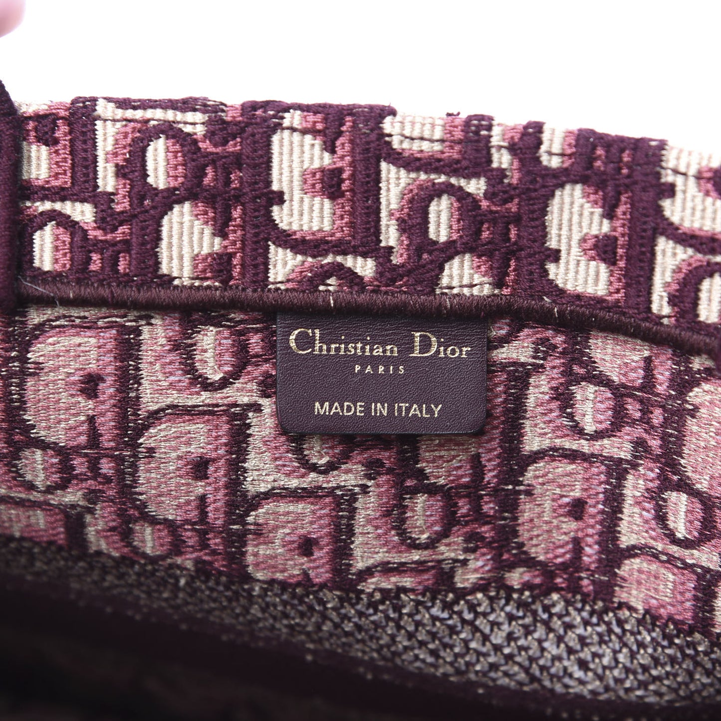 Oblique Medium Book Tote Burgundy Multicolor