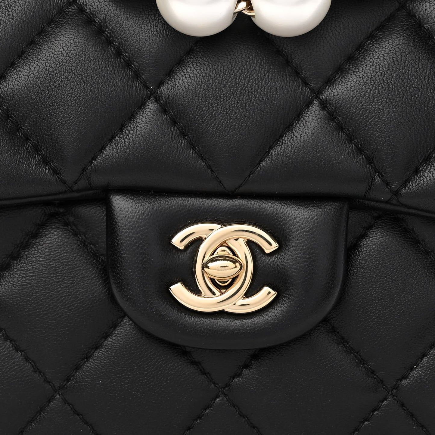 Lambskin Quilted Small My Precious Flap Black