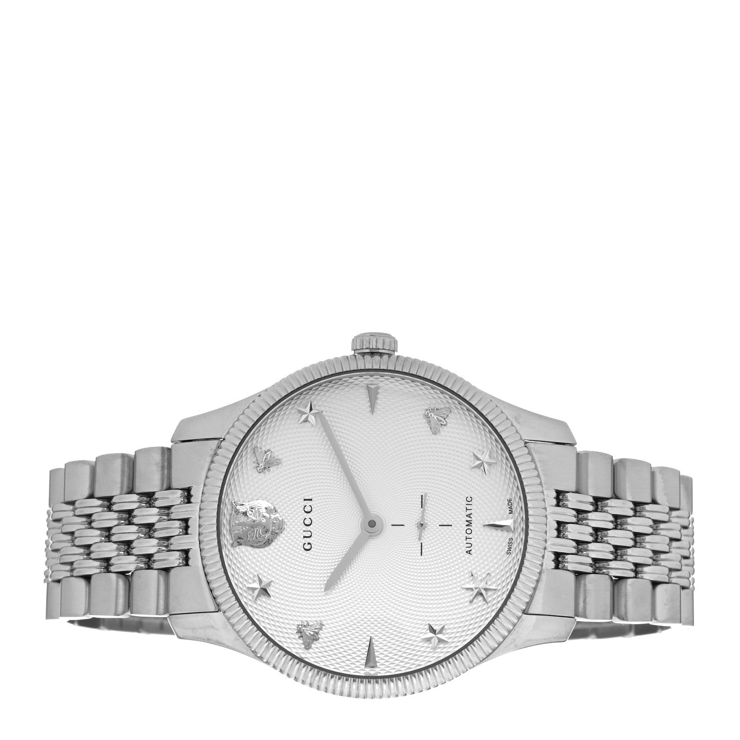 Gucci Stainless Steel 40mm G-Timeless Charm Automatic Watch 2 of 4