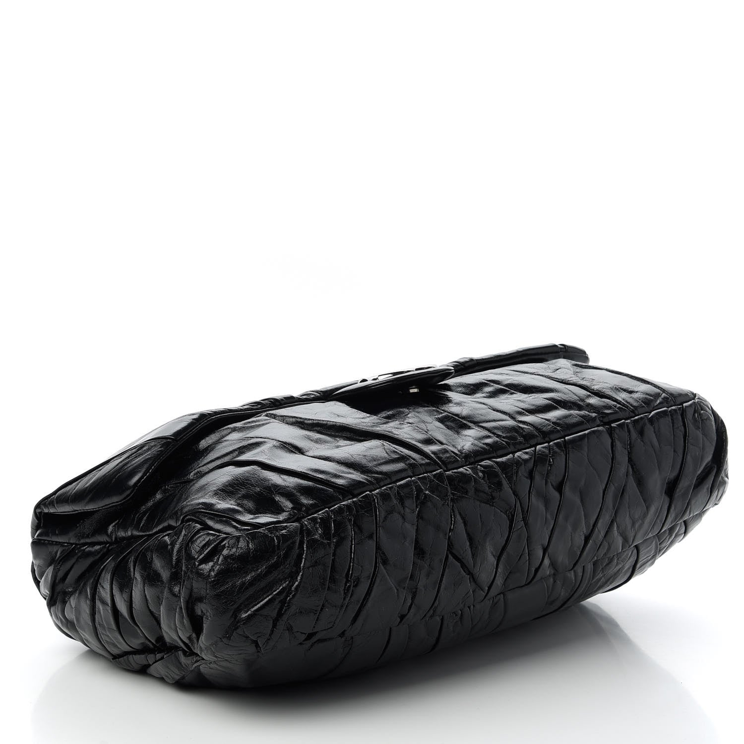 Chanel Glazed Calfskin Twisted Maxi Flap Black 4 of 10