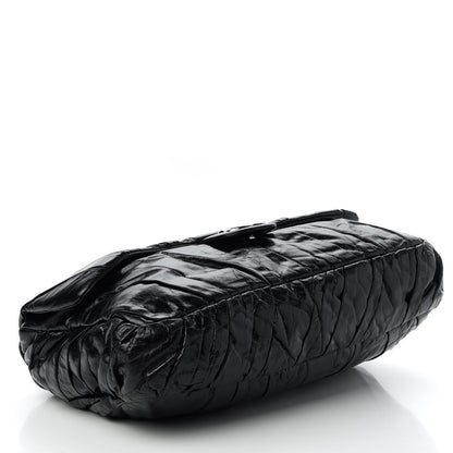 Chanel Glazed Calfskin Twisted Maxi Flap Black 4 of 10