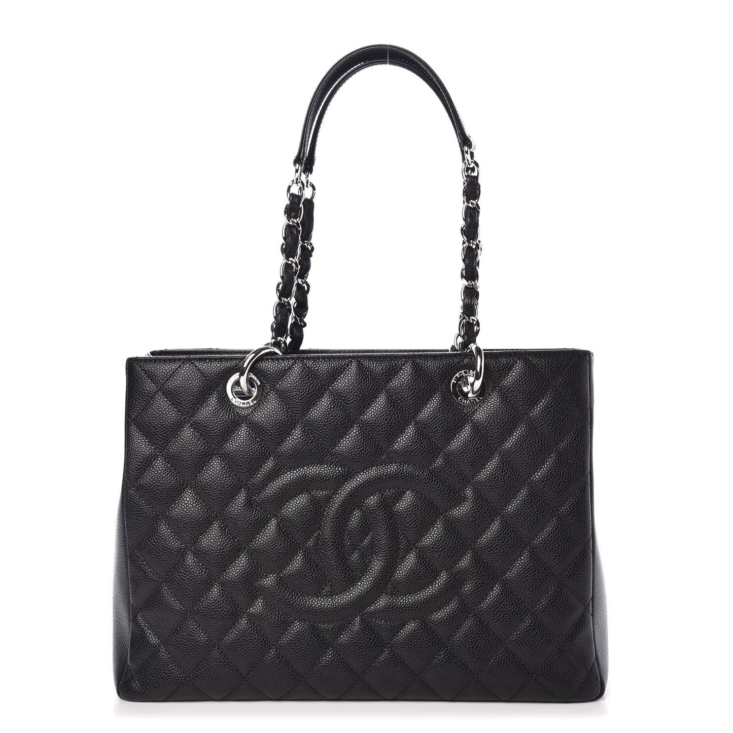 Caviar Quilted Grand Shopping Tote GST Black