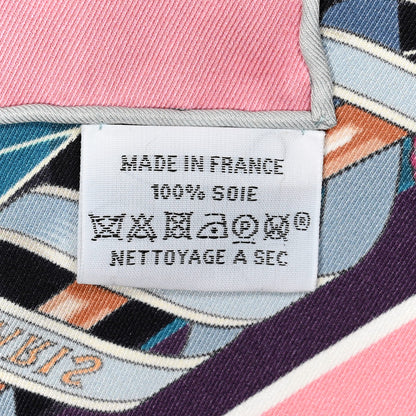 Hermes Silk Chorus Stellarum Scarf 70 Rose Bleu Cobalt 5 of 5