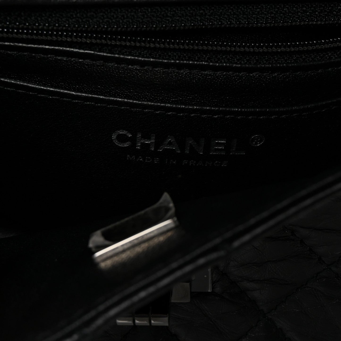 Aged Calfskin Quilted 2.55 Reissue Mini Flap So Black