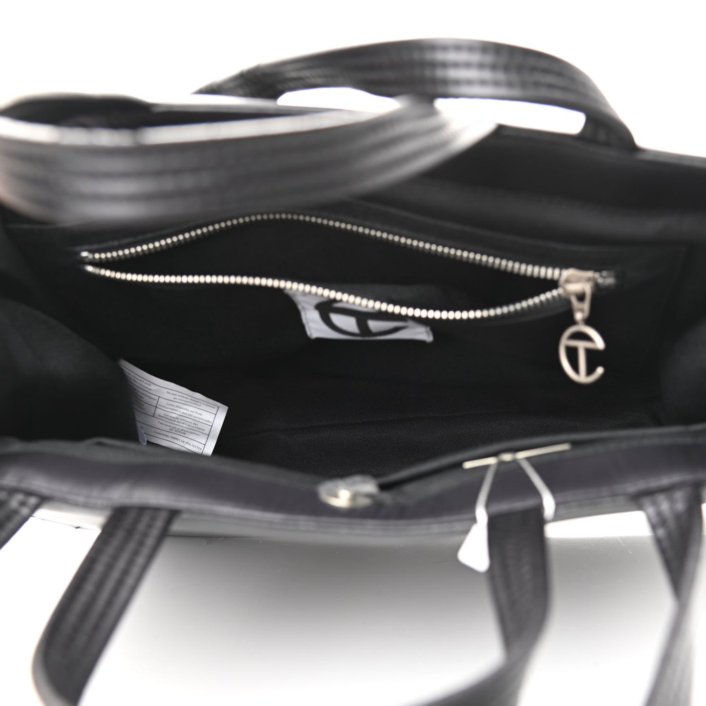 Nylon Medium Puff Shopping Bag Black