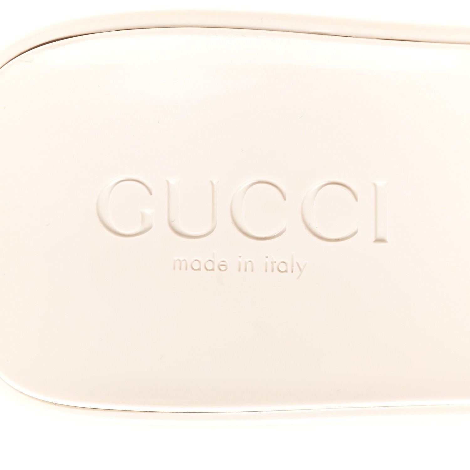 Gucci Rubber Gucci Logo Womens Platform 20/60mm Slide Sandals 37 Mystic White 7 of 9