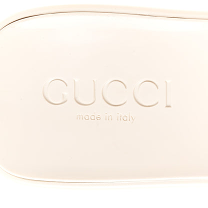 Gucci Rubber Gucci Logo Womens Platform 20/60mm Slide Sandals 37 Mystic White 7 of 9
