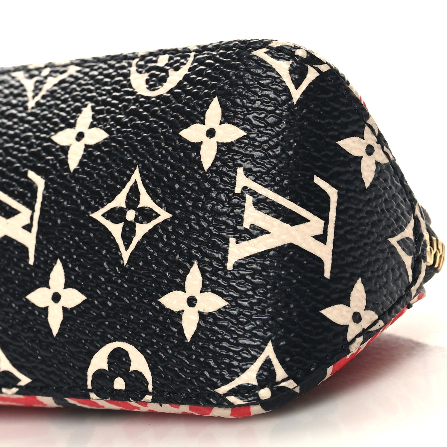Louis Vuitton Monogram Giant Crafty Elizabeth Pencil Pouch Creme Rouge Black 10 of 10
